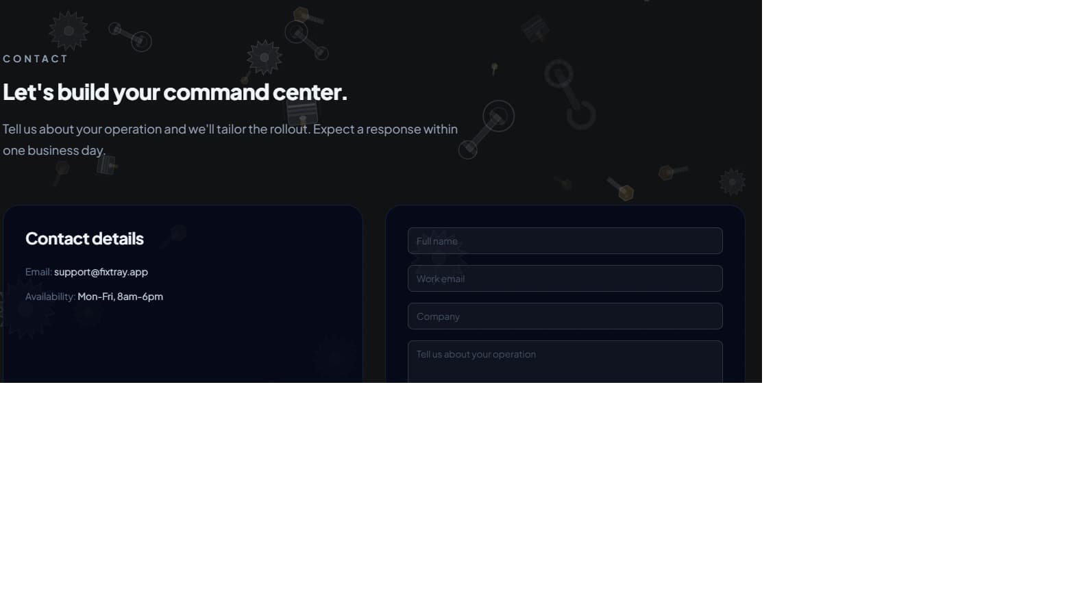 Contact & Onboarding